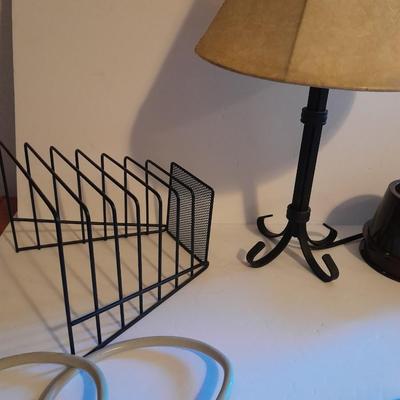 Small lamp, Metal organizer, Power strip, Slapsticks