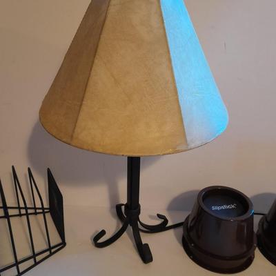 Small lamp, Metal organizer, Power strip, Slapsticks