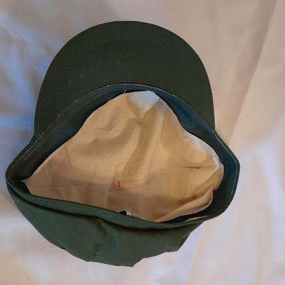 Two vintage hats - China Green Red Star Cap Hat Soldier Mao - Early Air Force cap with WWII Army Air Force Aviation Cadet Cap Badge