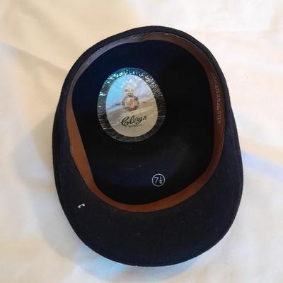 Two vintage hats - England made Clery's Showerproof Dublin cap - Trailways Driver's Cap