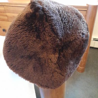 Two trapper hats - North King Dyed Mutton Lamb trapper hat - Kangol Faux fur hat