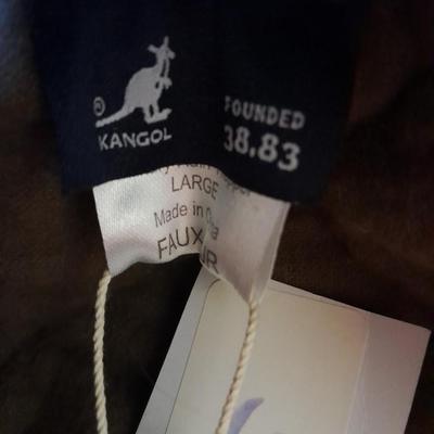 Two trapper hats - North King Dyed Mutton Lamb trapper hat - Kangol Faux fur hat