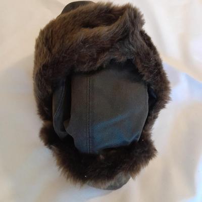 Two trapper hats - North King Dyed Mutton Lamb trapper hat - Kangol Faux fur hat