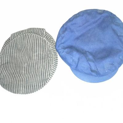 Two vintage hats - Snow Pine 100% cotton and leather lined brown cap