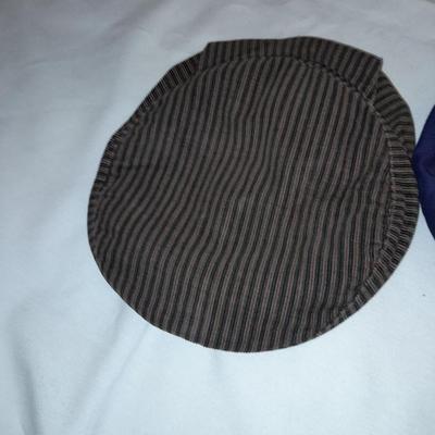 Two vintage hats - Snow Pine 100% cotton and leather lined brown cap