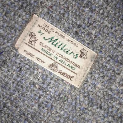 Icewear pure Hew Wool zip up jacket Large with 100% pure Wool scarf Millars Made in Ireland