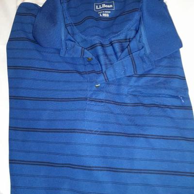 Six mens tops - two Under armor heatgear- Copper fit - LL Bean - Victorinox Most size Large
