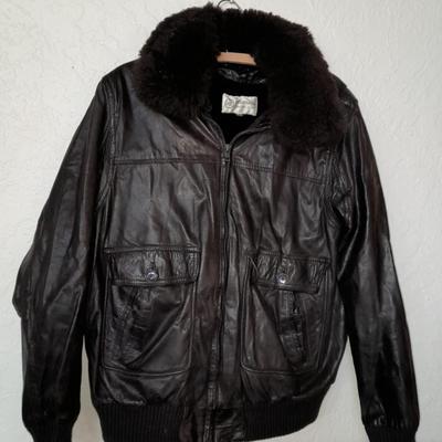 Men's Lined vintage Bomber style Deerskin trading post coat 42L