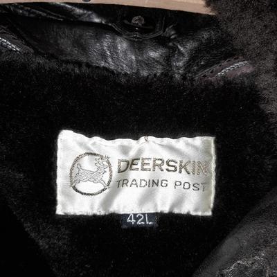 Men's Lined vintage Bomber style Deerskin trading post coat 42L