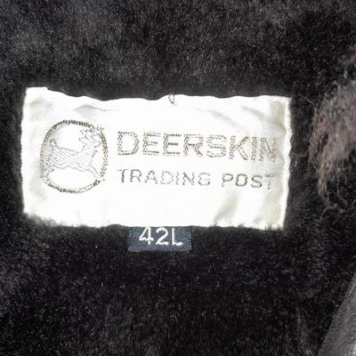 Men's Lined vintage Bomber style Deerskin trading post coat 42L