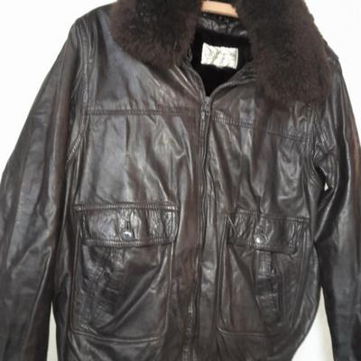 Men's Lined vintage Bomber style Deerskin trading post coat 42L