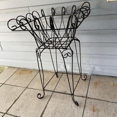 Wrought iron plant stand