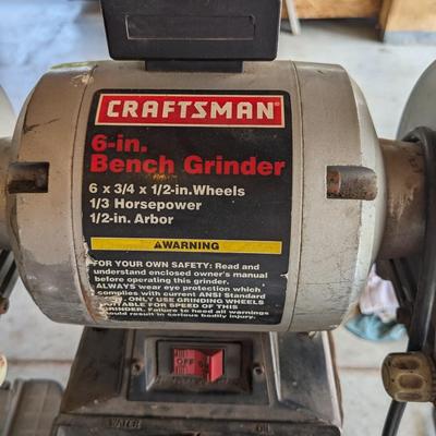 Craftsman 6" Bench Grinder on Free Standing Pedestal