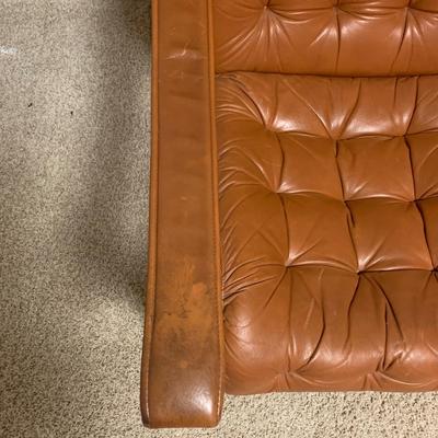 Bjarne Dahlqvist Leather Bentwood Lounge Chair with Footstool (O-KW)