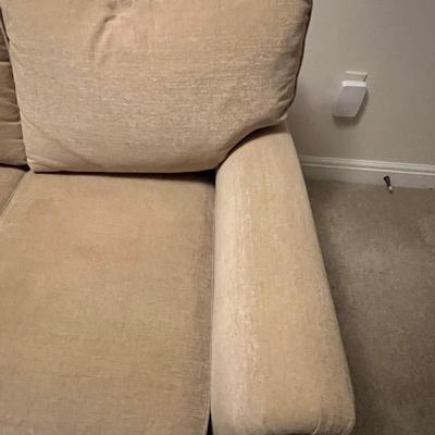 Buff Velour Sofa (BA-RG)