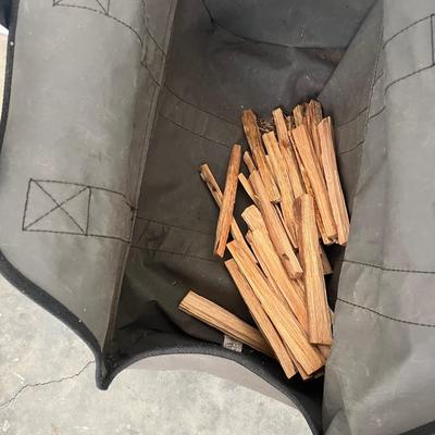 Metal Firewood Stand & Kindling Bag (G-MG)
