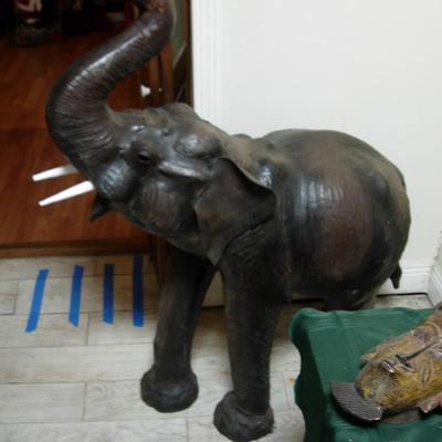 Life size Leather Baby Elephant