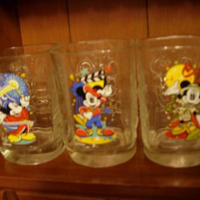 6 McDonalds Micky Mouse glasses