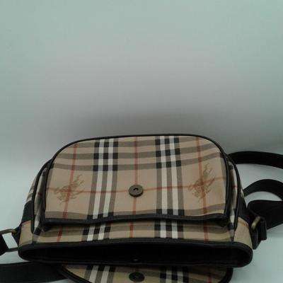 Burburry's beige/black Haymarket Check Handbag