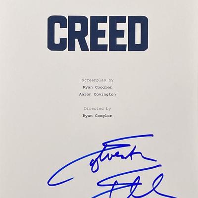 Creed Sylvester Stallone signed script cover photo