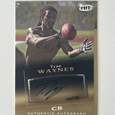 Trae Waynes signed autographed card 