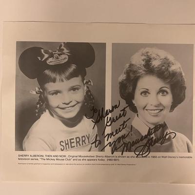 Mousketeer Sherry Alberoni signed photo