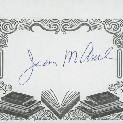 Jean M. Auel signed bookplate 