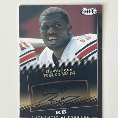 Dominique Brown signed autographed card