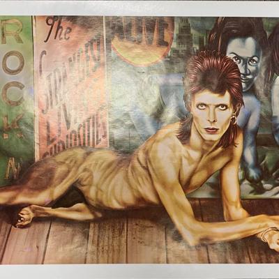 David Bowie Diamond Dogs signed poster
