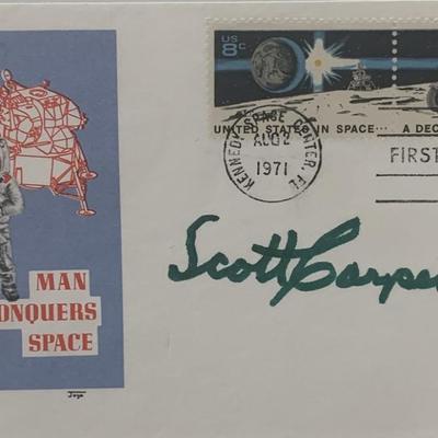 Mercury Astronaut Scott Carpenter signed first day cover. GFA Authenticated