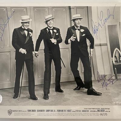 Robin and the 7 Hoods cast signed movie photo-GFA