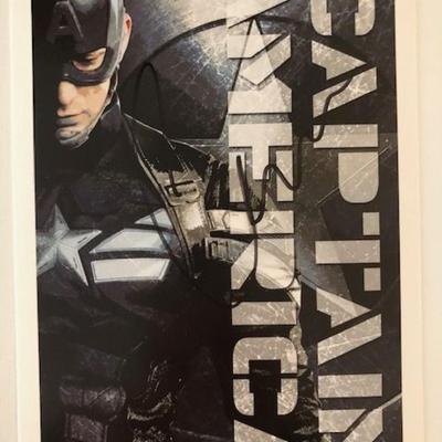 Chris Evans signed Captain America postcard 