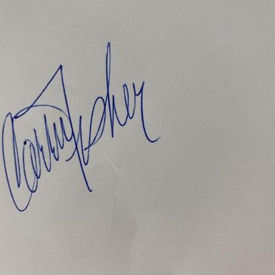 Carrie Fisher original signature