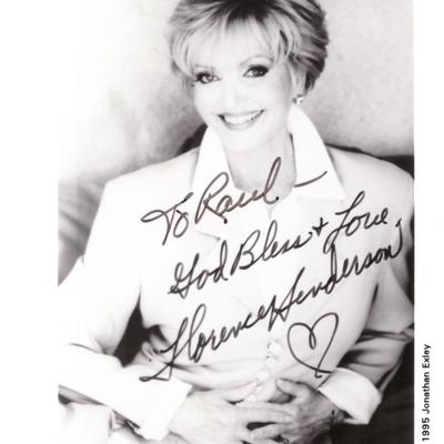 Florence Henderson signed Brady Bunch photo