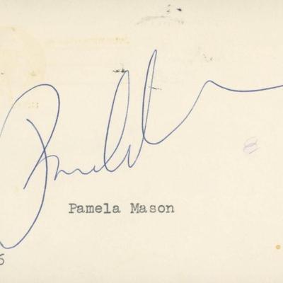 Pamela Mason original signature