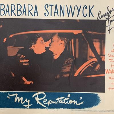 My Reputation Barbara Stanwyck signed Lobby Card