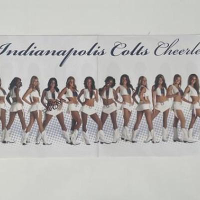 Indianapolis Colts signed cheerleader poster