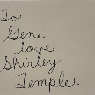 Shirley Temple original signature. GFA Authenticated