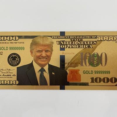 Donald Trump gold plated $1,000 bill
