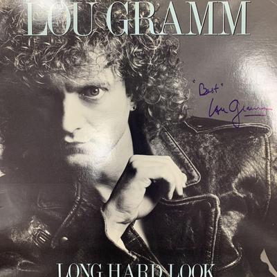 Foreigner Lou Gramm Long Hard Look signed album