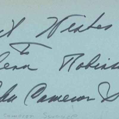 John Cameron Swayze signed note