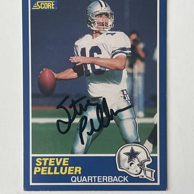 Dallas Cowboys Steve Pelluer 1989 Score #90 signed trading card 