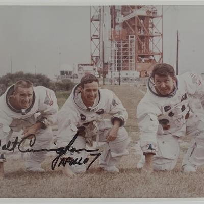 Walt Cunningham signed Apollo 7 photo