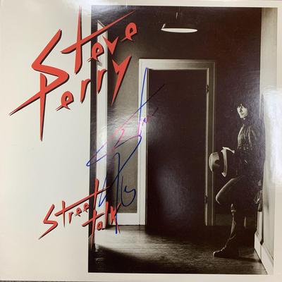 Journeys Steve Perry Street Talk signed album