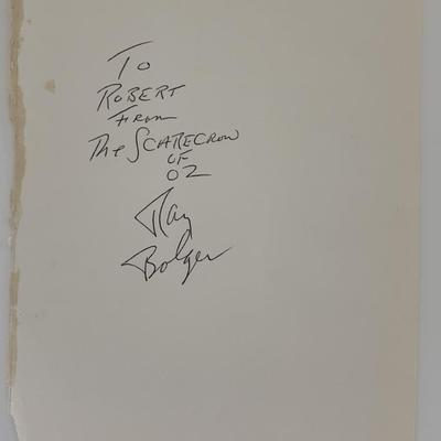 Ray Bolger Wizard of Oz cut signature. GFA Authenticated
