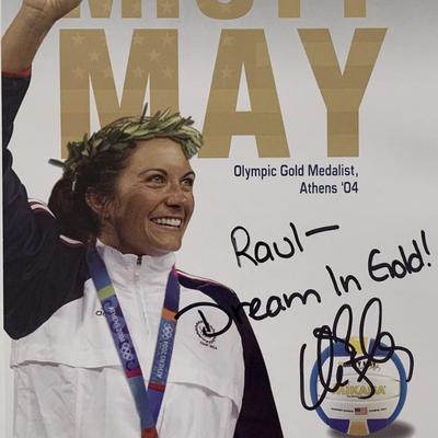 Misty May signed stat card