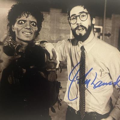 Michael Jackson Thriller John Landis signed photo