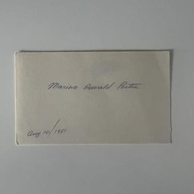 Lee Harvey Oswald ex wife Marina Oswald Porter original signature