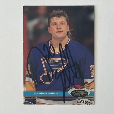 St. Louis Blues Darin Kimble 1991 Topps #278 signed trading card 