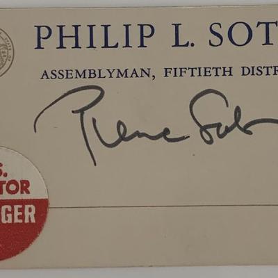 Pierre Salinger signed promo card